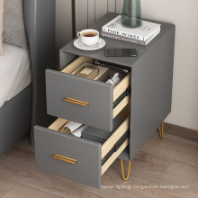 luxury leather home bedroom small storage cabinet